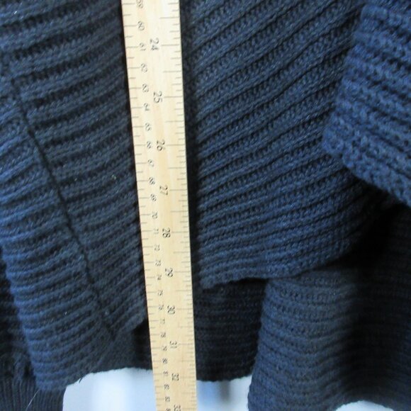 Free People Marlie Pullover Sweater Women L Black Cotton Acrylic Ribbed Knit - Picture 11 of 12